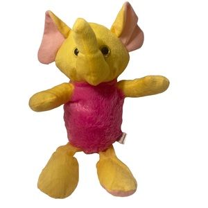 Kelly Toys Elephant 18” Pink and Yellow Stuffed Animal